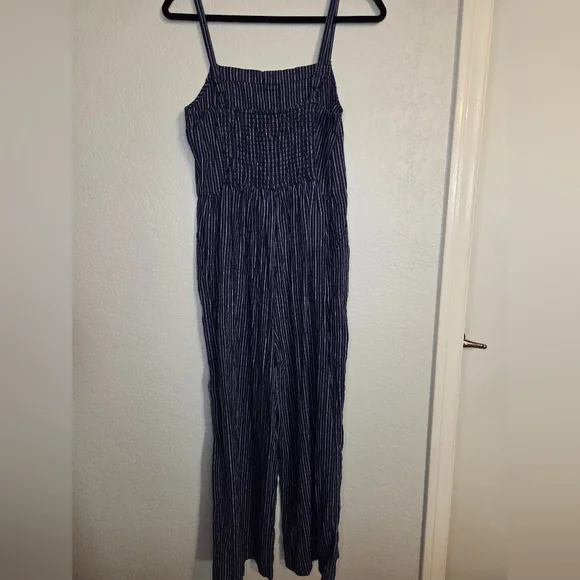 Old Navy Navy Pinstripe Jumpsuit - Picture 5 of 9
